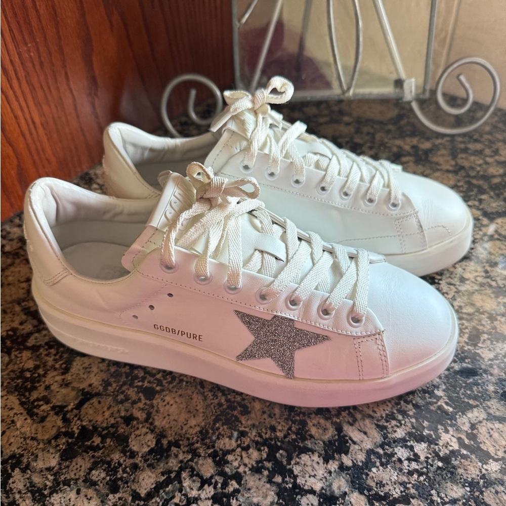Golden Goose Purestar leather Swarovski Crystals size 39/8